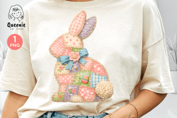 Bringing Nostalgia to Life with the Colorful Patchwork Easter Bunny Retro