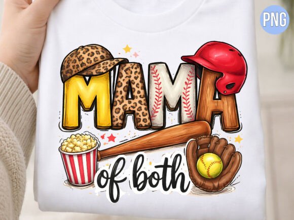 Elevate Your Creative Projects with the Baseball Mama of Both Sports Mother PNG