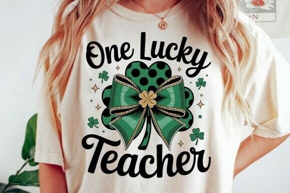 Elevate Your St. Patrick's Day Classroom with the Trendy Teacher Coquette PNG