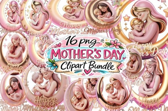 Elevating Mother's Day Designs with an Elegant Clipart Bundle