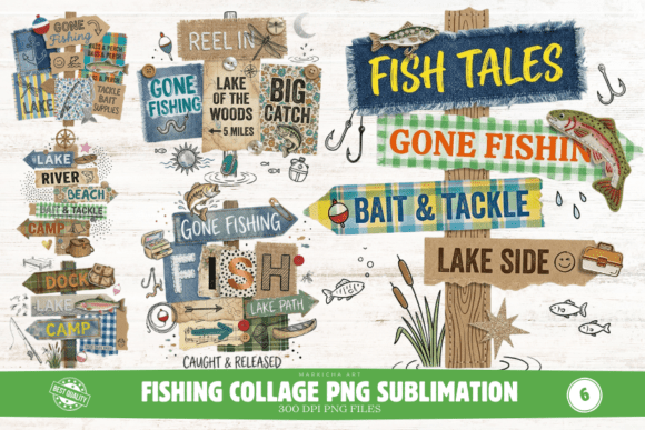 Evaluating Fishing Collage PNG Sublimation for Creative Projects
