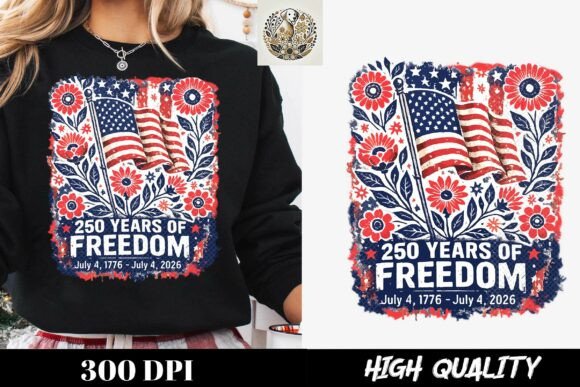 Evaluating the 250 Years of Freedom Floral Patriotic Design for Creative Projects