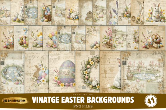 Evaluating the Easter Farm Old Vintage Backgrounds PNG Bundle for Professional Design