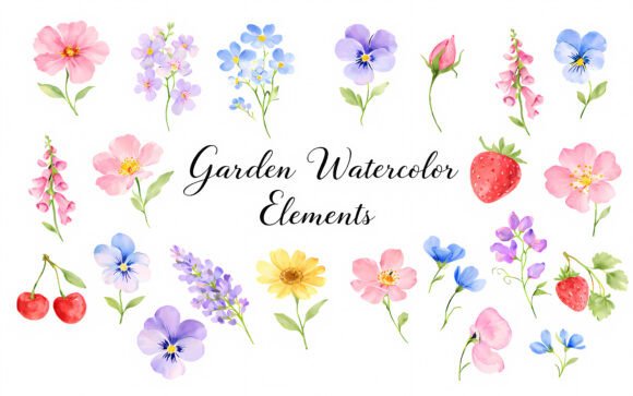 Exploring the Artistic Potential of Wildflower Garden Elements Clipart